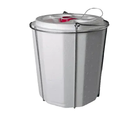 10-Quart Insulated Styrofoam Bucket — Reinforced Wire Frame Design 1