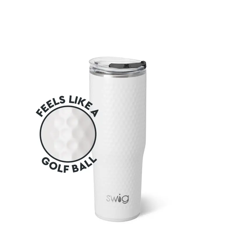 30Oz White Golf Ball Insulated Tumbler 1