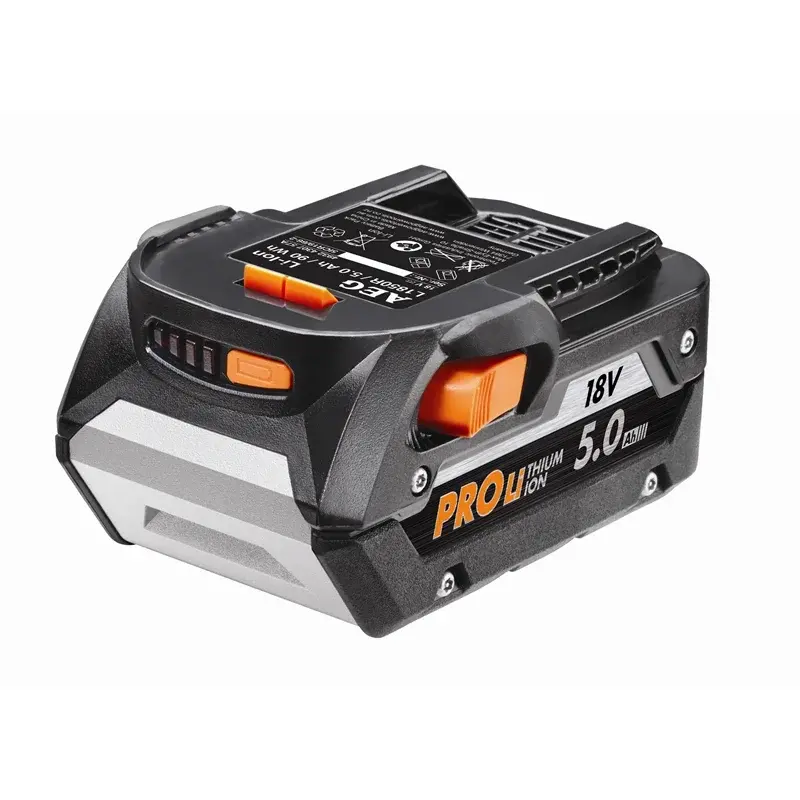 Aeg 18V 2.5Ah Pro Lithium Battery With Digital Fuel Gauge – Orange/Black 1