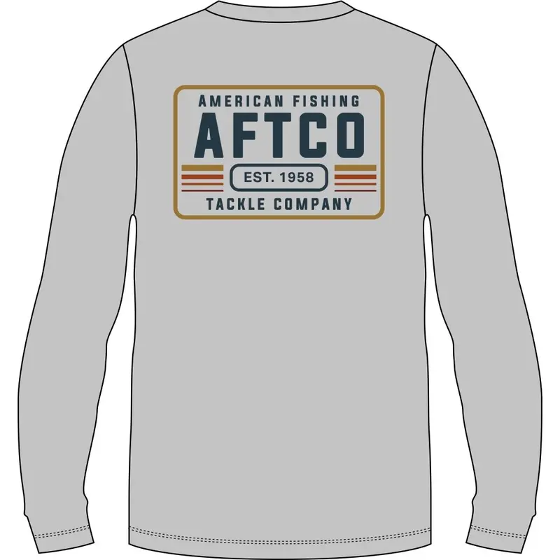 Aftco License Plate Uvx Performance Shirt – Athletic Heather, Upf 50+ Sun Protection 1