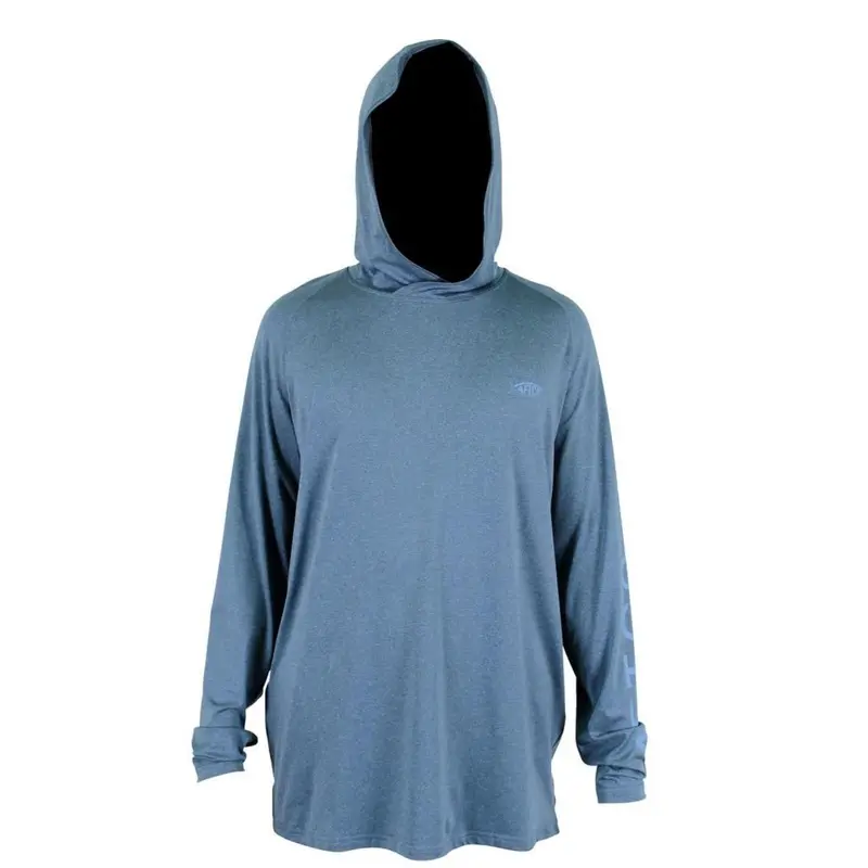 Aftco Samurai Sun Hoodie – Space Blue Heather 1