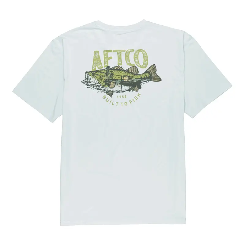 Aftco Wild Catch Short Sleeve T-Shirt – Sprout Green Lightweight Fabric 1