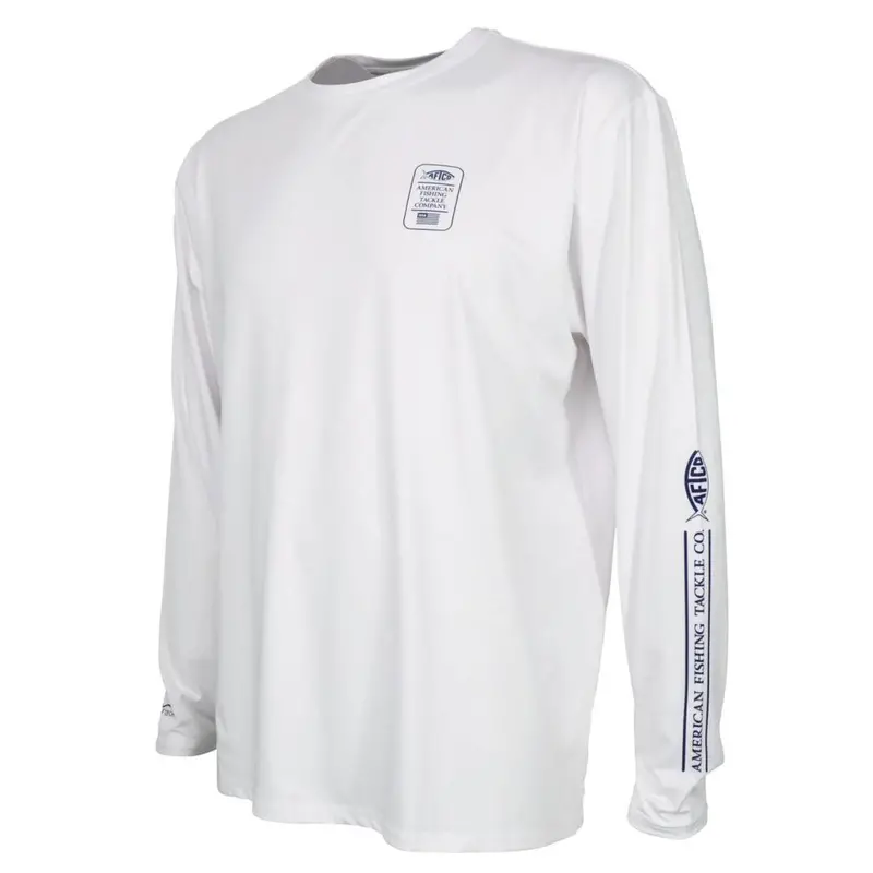 Aftco Wingman Ls Performance Fishing Shirt – Lightweight White Top 1