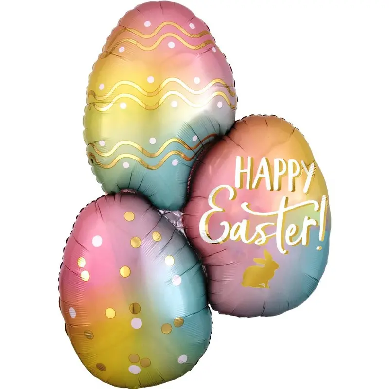 Anagram Supershape Ombre Foil Easter Balloon – Metallic Gradient Finish 1