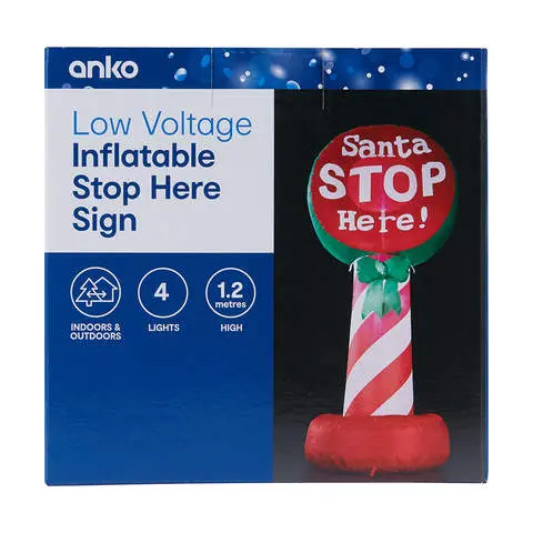Anko Low-Voltage Inflatable ‘Stop Here’ Traffic Sign 1