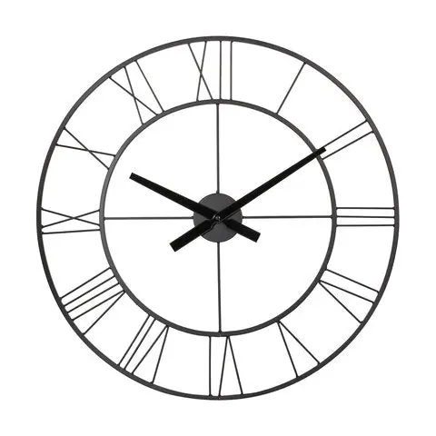 Anko Wall-Mounted Metal Clock – Sleek Black Finish, Indoor Use 1