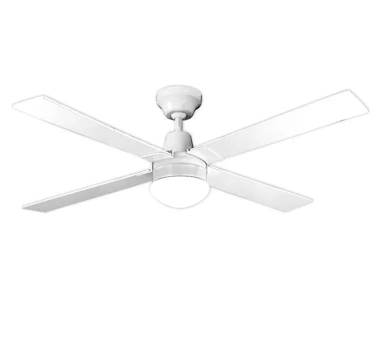 Arlec 120Cm White Ceiling Fan – 4-Blade With Integrated Oyster Light 1