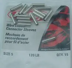 Berkley Size 5 Wire Leader Connector Sleeves – 15-Pack 1