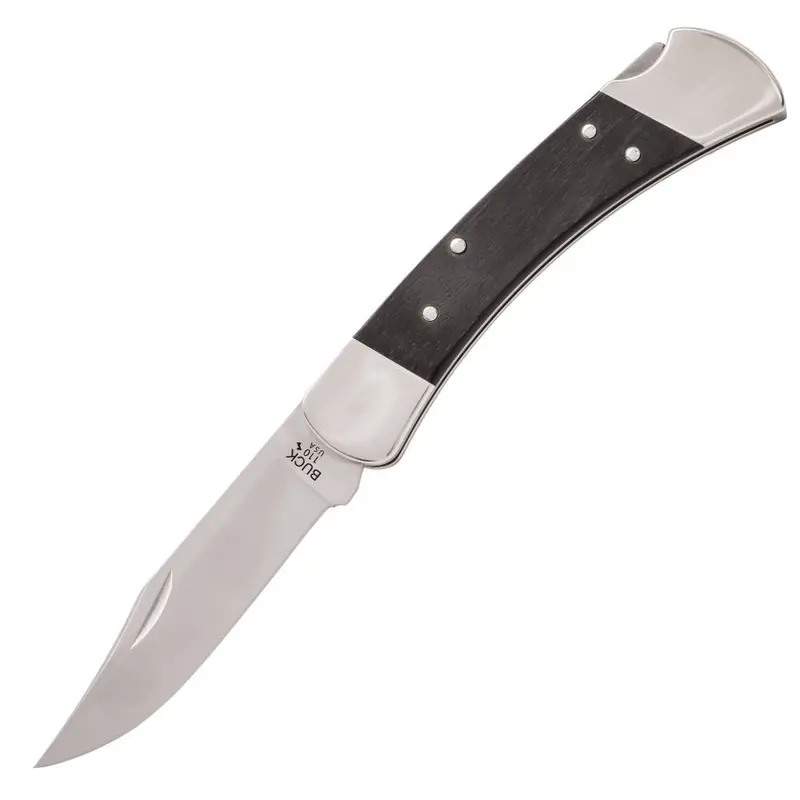 Buck 110 Slim Heritage Elite Folding Knife – Nickel Silver Accents 1