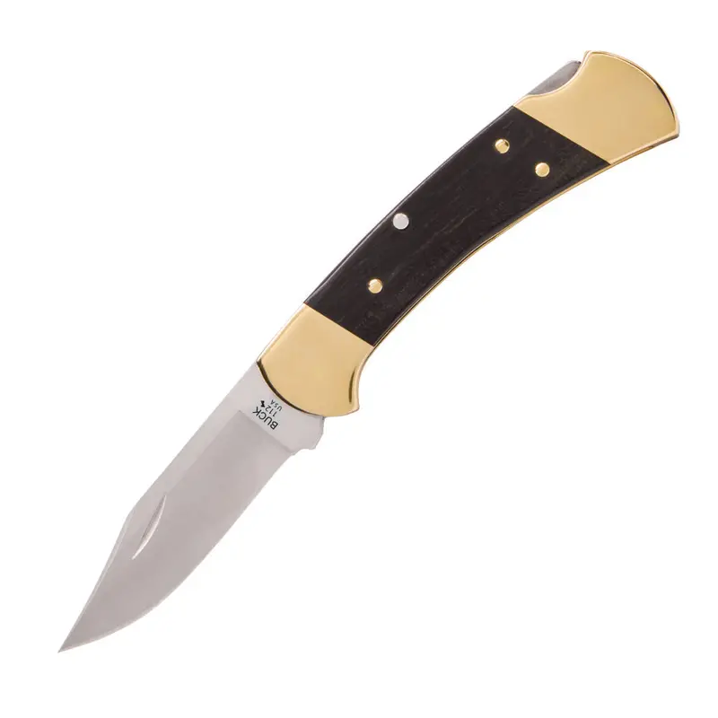 Buck 112 Slim Heritage Elite Folding Knife – Solid Brass Handle 1