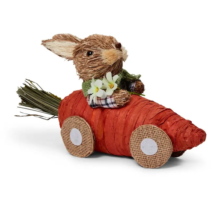 Carrot Car Bunny Decor – Whimsical Home Ornament For Spring 1
