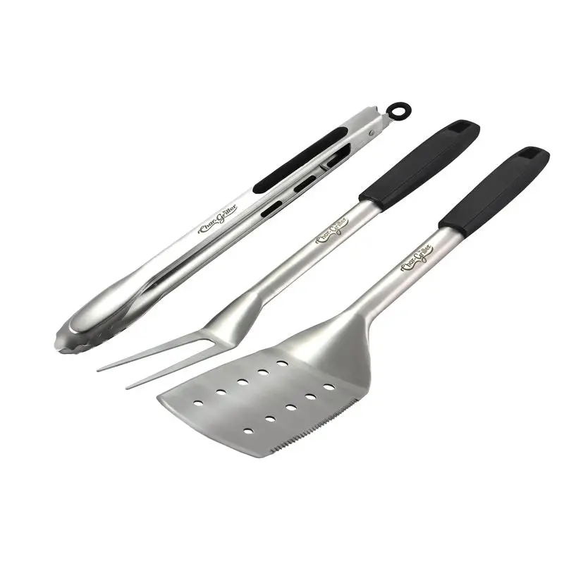 Char-Griller 3-Piece Bbq Tool Set With Hang Loop And Heat-Resistant Ergonomic Handles 1