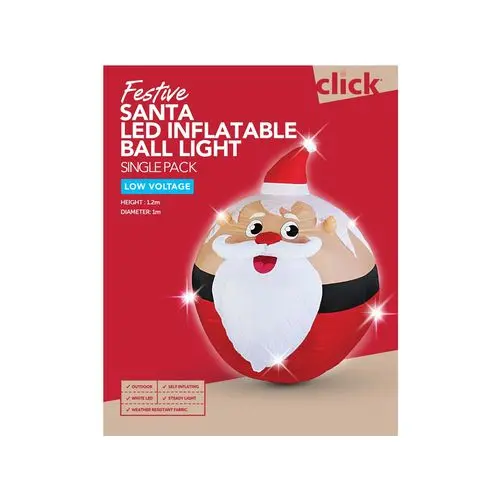 Click 1.2M Led Christmas Character Ball – Inflatable Holiday Decor 1