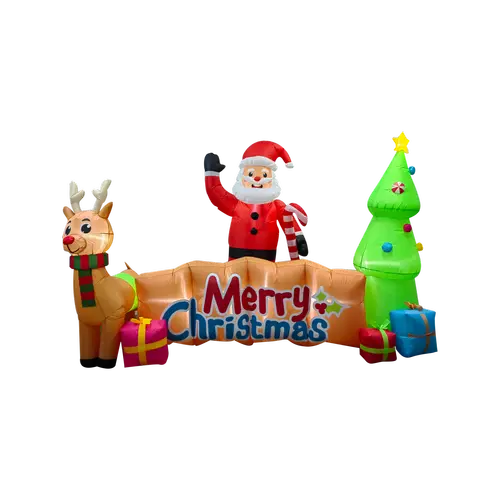 Click 3-Metre Light-Up Inflatable Trio: Santa, Reindeer & Tree Set 1