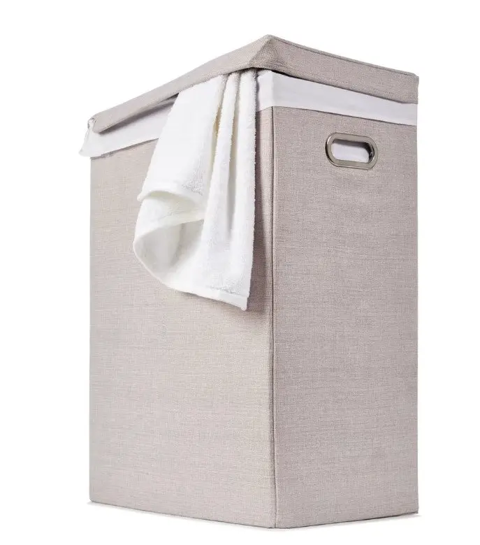 Collapsible Laundry Hamper With Washable Removable Liner 1