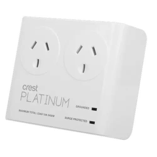 Crest Dual Socket Surge Protector – Power Strip With Device Safeguarding 1