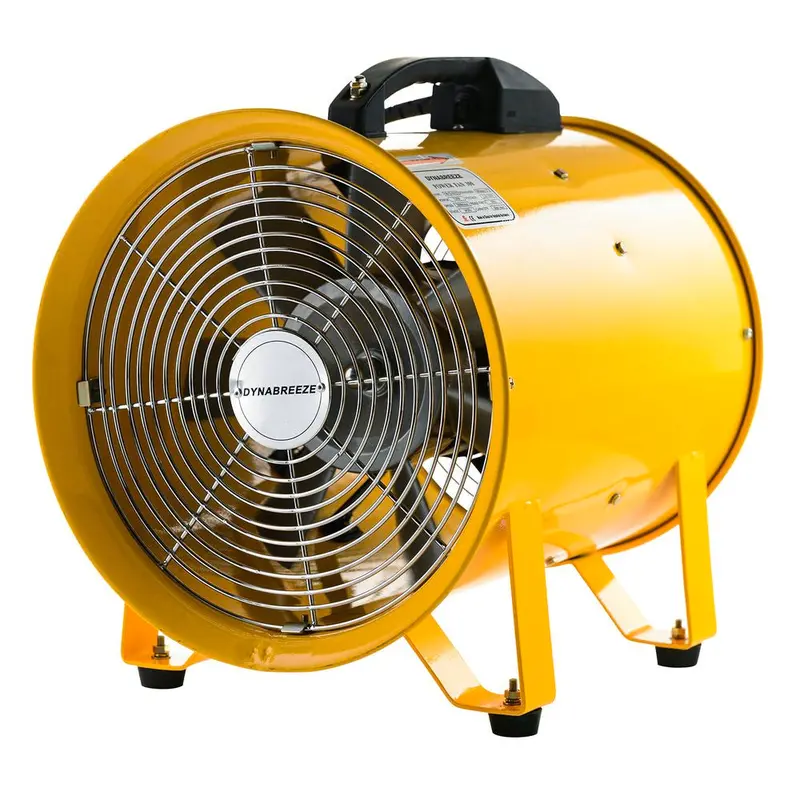 Dynabreeze 200 Mm Yellow Extraction Fan – Compact Ventilation Solution For Workshops & Tight Areas 1