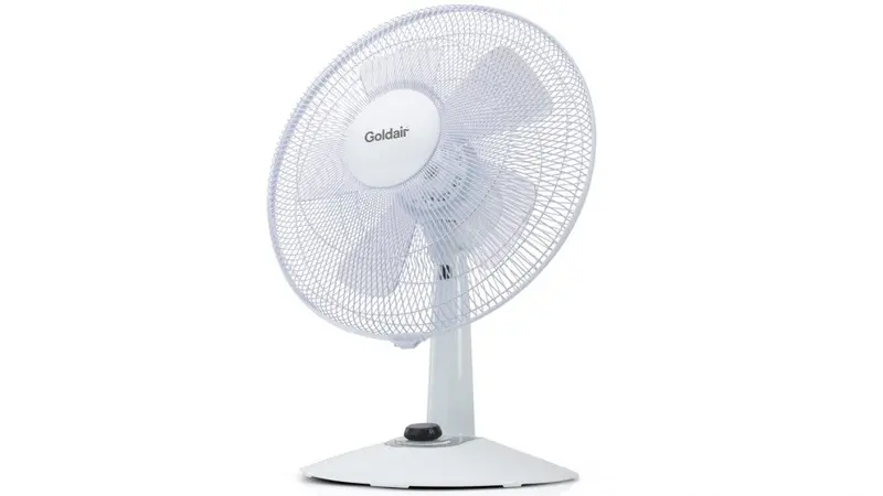 Goldair 30Cm Whisper-Quiet Desk Fan – Clean White Design 1