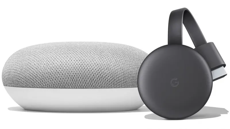 Google Nest Mini (Chalk) + Chromecast With Google Tv Bundle – Smart Home Starter Pack 1