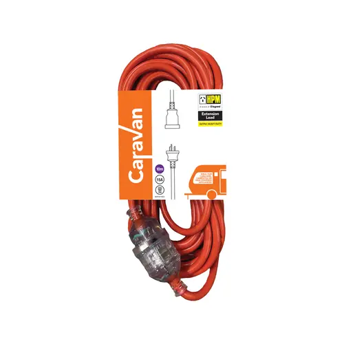 Hpm 10-Metre Heavy-Duty Caravan Extension Cable – 15A, 3600W, Australian Standard 1