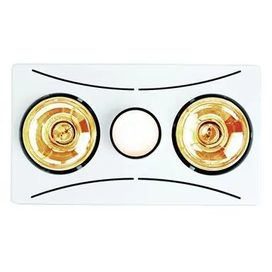 Hpm 2-In-1 Bathroom Heater – 2 × 275W Led White 3-In-1 Unit (Heater/Fan/Light) 1
