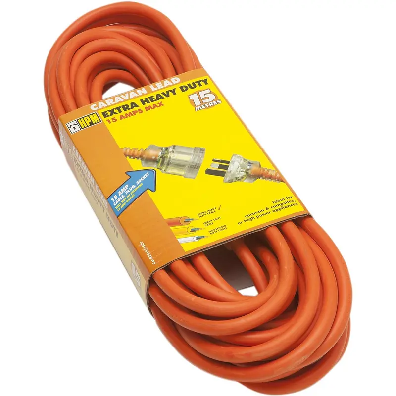 Hpm 20-Metre Heavy-Duty Caravan Extension Cable – 15A, 3600W, Australian Standard 1