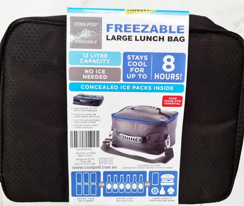 Insulated Tradesman Lunch Bag – 12L Capacity, Freezable Gel Liner, Keeps Food Cold Up To 8 Hours 1