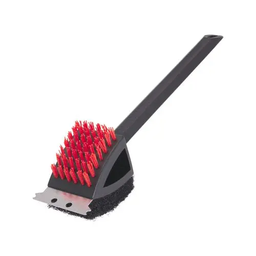 Jumbuck 3-In-1 Nylon Grill Cleaning Tool – Long Handle, Heat-Resistant & Versatile 1