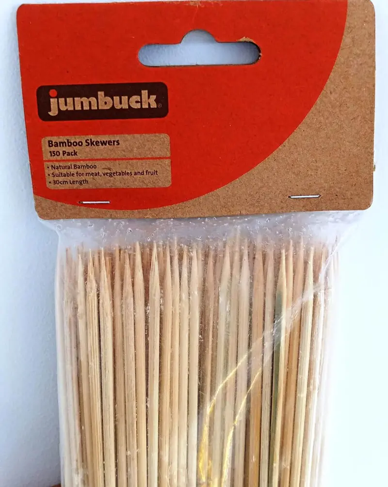 Jumbuck Bamboo Bbq Skewers – 30Cm, 150-Piece Eco-Friendly Pack 1