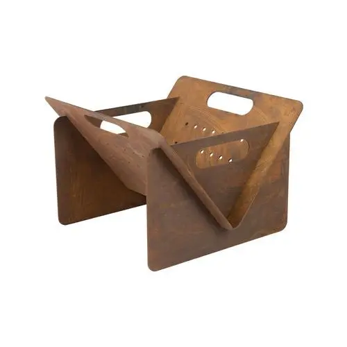 Jumbuck Rust-Effect Portable Camper Fire Pit For Outdoor Cooking & Ambience 1