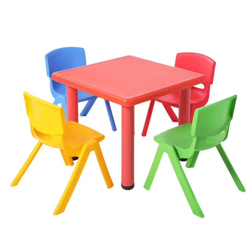 Keezi 60X60Cm Plastic Kids Activity Table & 4 Chairs – Indoor/Outdoor Play Set 1