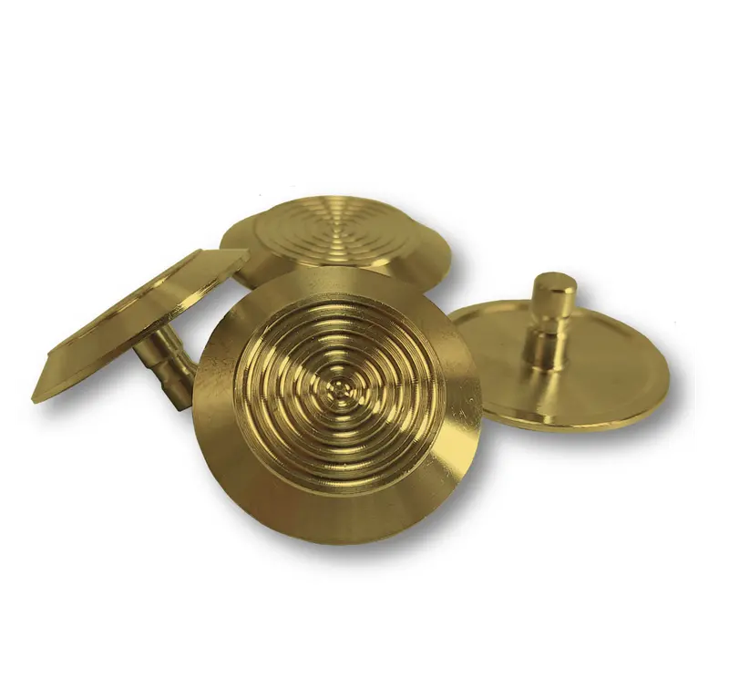 Kitbox® Self-Install Dzr Brass Tactile Warning Studs (12Mm Shaft) 1