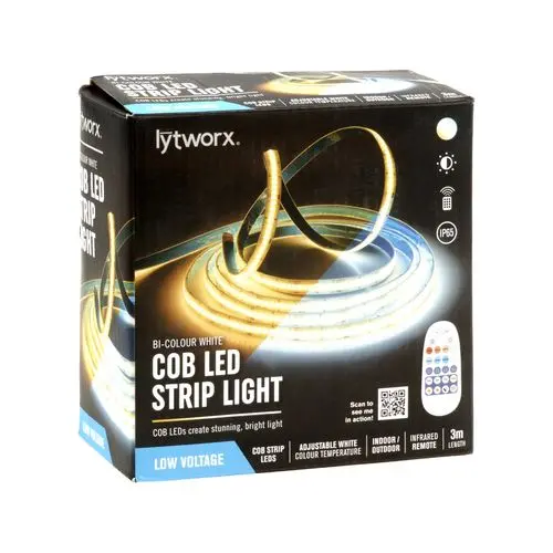 Lytworx 3M Dual-Colour (Warm/Cool White) Cob Led Strip Light 1