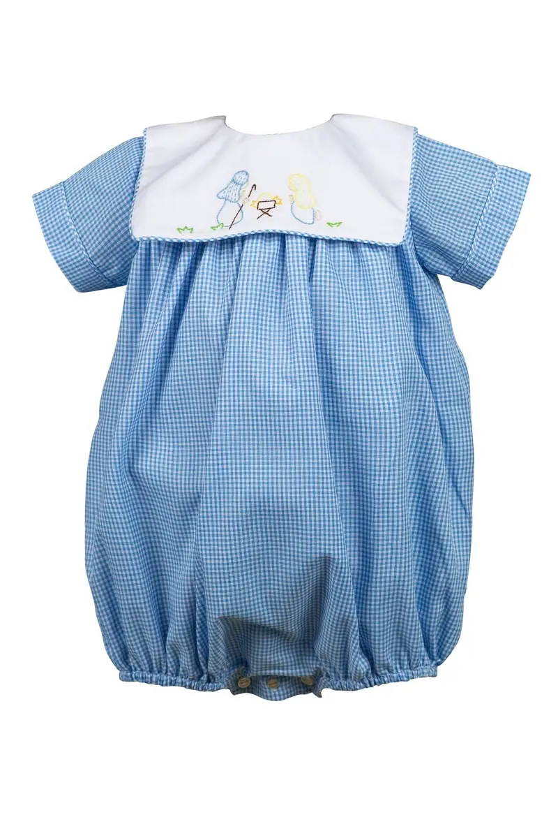 Manger Boy Bubble Romper – Vintage-Inspired Holiday Outfit 1