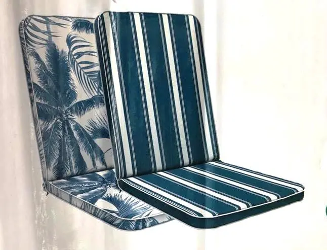 Marquee Blue Palm Tree Outdoor Cushion – Mid-Back Patio Accent 1