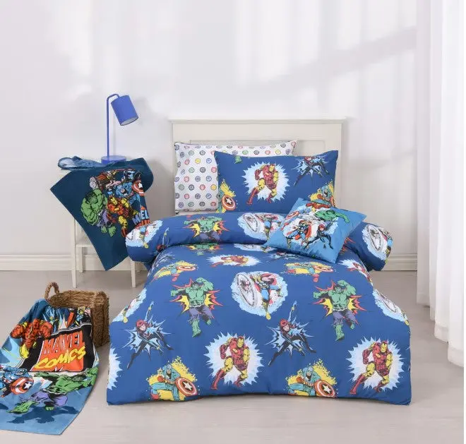 Marvel Quilt Cover Set – Single Size, Exclusive Superhero Print 1