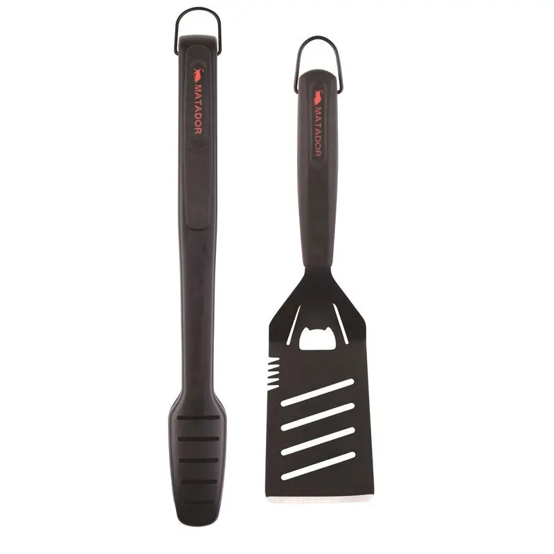 Matador Mblk2Pc Stainless Steel Bbq Tool Set – 2-Piece Non-Stick Grilling Kit 1