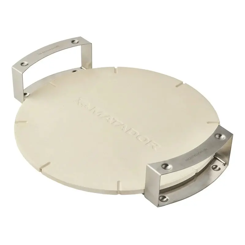 Matador Stackable Pizza Stone With Ergonomic Stainless Steel Handles 1