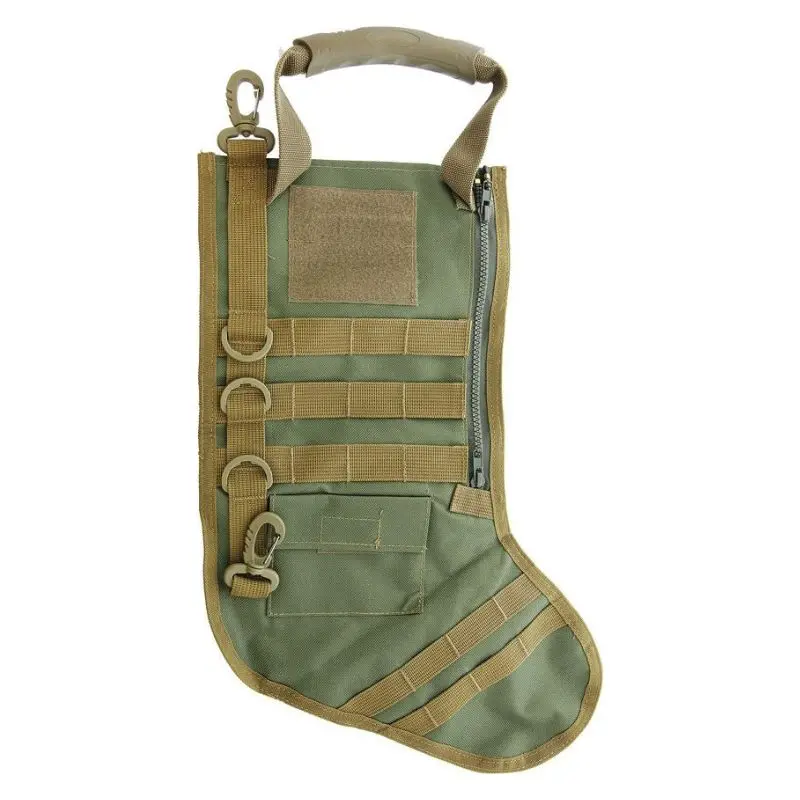Military-Style Christmas Stocking – Army Green Tactical Gift Bag 1
