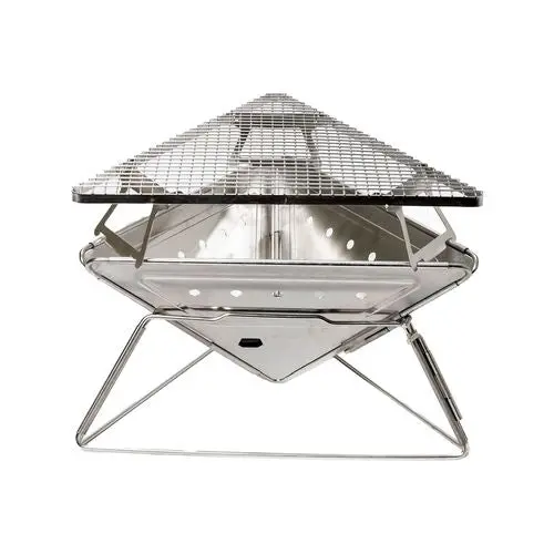 Mimosa Stainless Steel Portable Folding Fire Pit – 56Cm, 12L Capacity 1