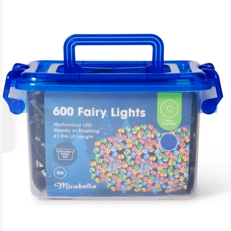 Mirabella 600-Led Multicolor Solar Fairy Lights – 41.9-Metre Holiday String Lights 1