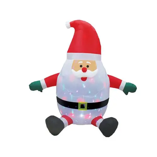 Mirabella Disco Belly Santa Inflatable – 1.8M Animated Led Holiday Decor 1