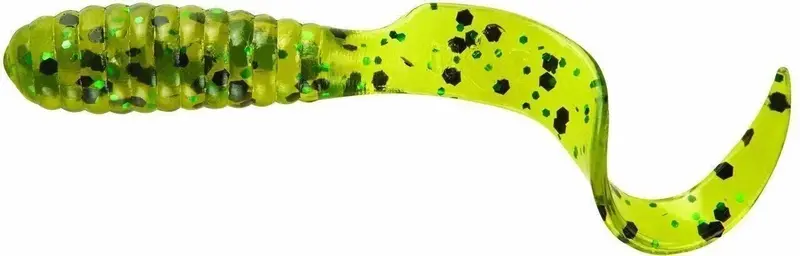 Mister Twister Teenie Tail Soft Bait – 2-Inch Pumpkin Green 1