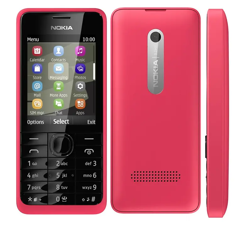 Nokia 301 Refurbished Feature Phone – Vibrant Red, A-Grade Condition 1