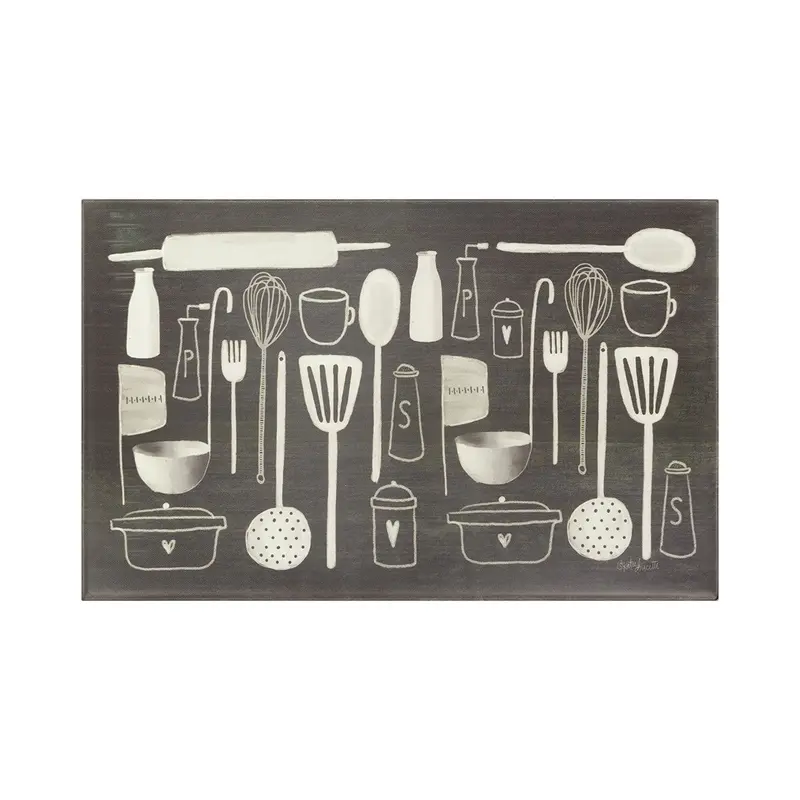 Non-Slip Kitchen Standing Mat – Grey, Cushioned Design 1