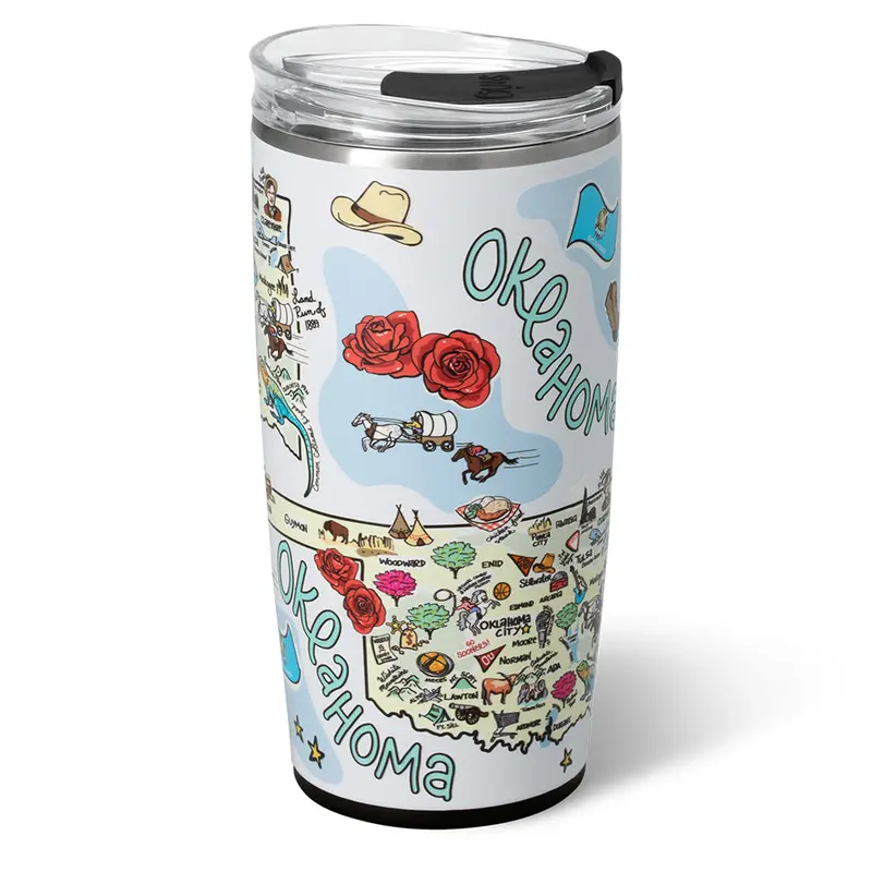 Oklahoma 22Oz Rustic Tumbler – Textured Stainless Steel Thermal Drinkware 1