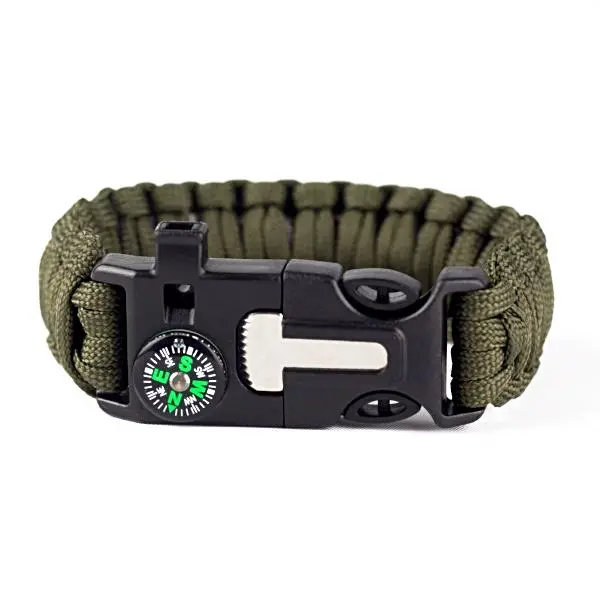Paracord Survival Bracelet – Woven 550Lb Cord With Built-In Tools 1