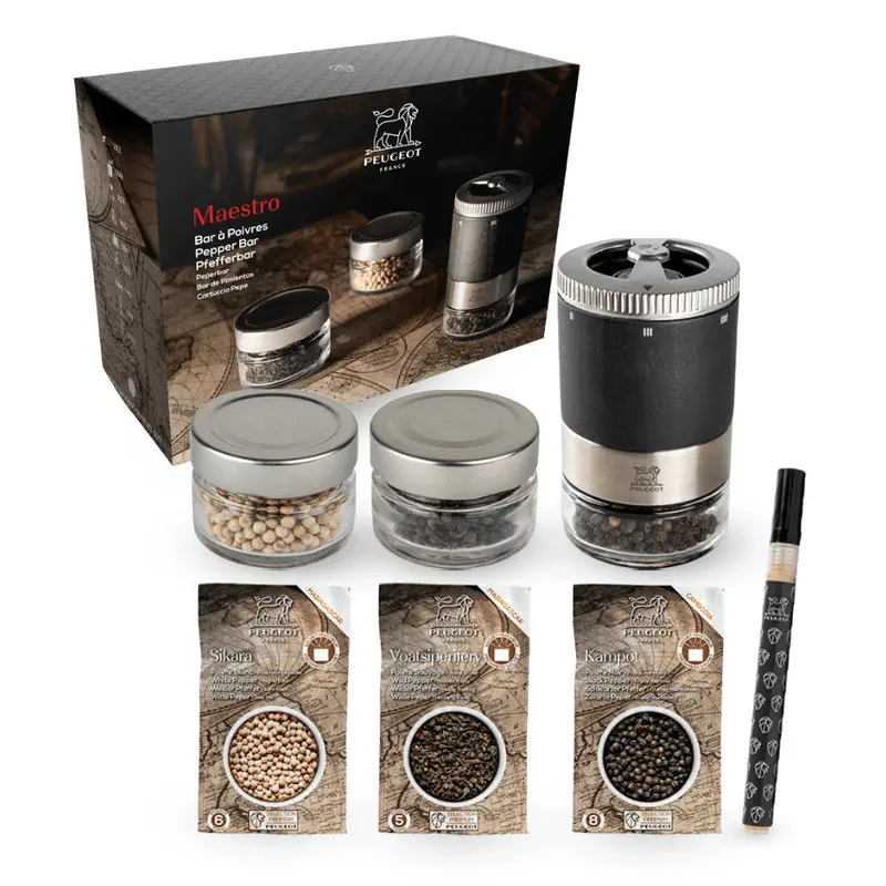 Peugeot Maestro U'Select 4-Inch Adjustable Pepper Mill Gift Box 1