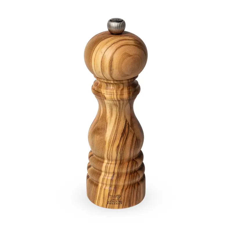 Peugeot Paris Olive Wood 7-Inch Classic Black Pepper Grinder 1
