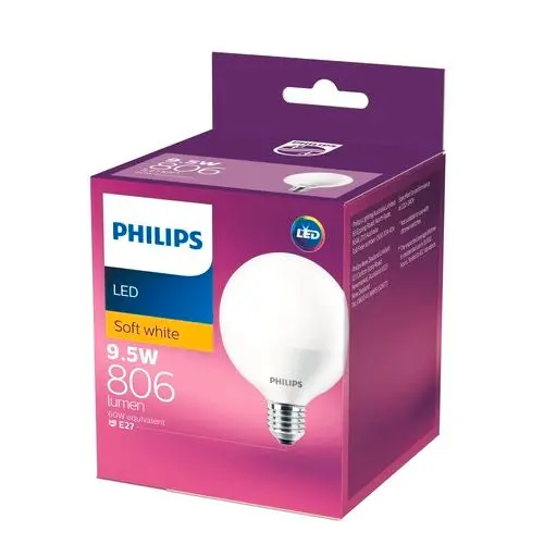 Philips E27 G93 Led Globe – 9.5W, 806Lm, Warm White, Compact Design 1